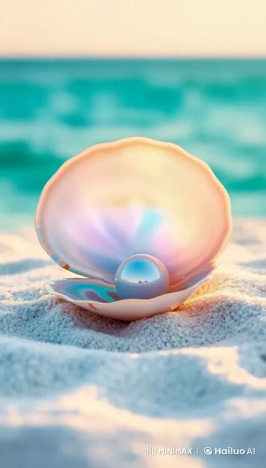 4K Live2D Shell Video: Mesmerizing Glow and Serene Waves – AI Generated Video | Hailuo AI