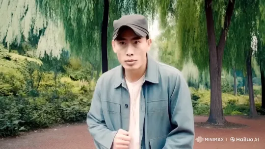 Kung Fu Master Displays Skill in Lush Park Setting – AI Generated Video | Hailuo AI