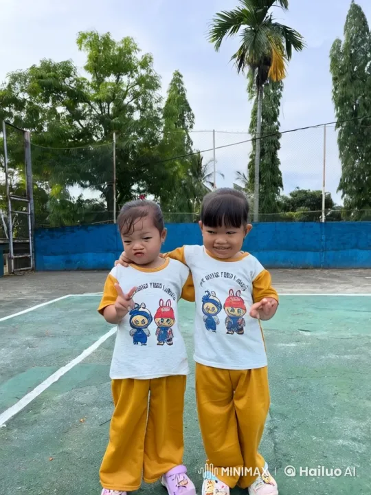 Children's Playful Kung Fu Performance on Sports Court – AI Generated Video | Hailuo AI