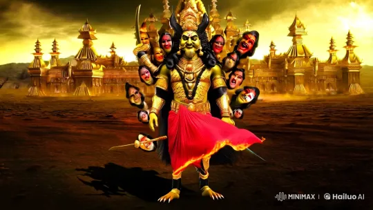 Ravan: The Majestic and Terrifying Demon King – AI Generated Video | Hailuo AI