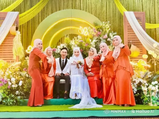 Wedding Celebration with Bridesmaids' Kungfu Performance – AI Generated Video | Hailuo AI