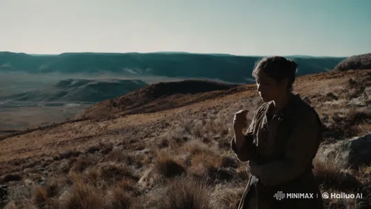 Contemplative Figure in Serene Landscape with Artful Cinematography – AI Generated Video | Hailuo AI