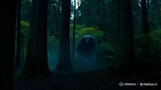 Forest Chase: Descent into Shadow and Sinister Presence – AI Generated Video | Hailuo AI