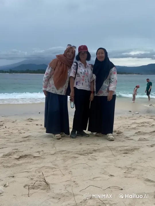 Women Mimic Kungfu Poses Playfully on Sandy Beach – AI Generated Video | Hailuo AI