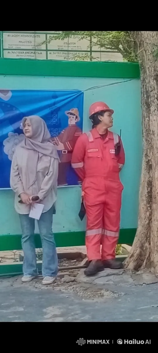 Person with Microphone and Paper Engaging with Firefighter – AI Generated Video | Hailuo AI