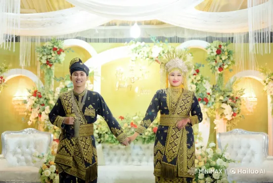 Live2D Animated Wedding Kungfu Fight in Black and Gold – AI Generated Video | Hailuo AI