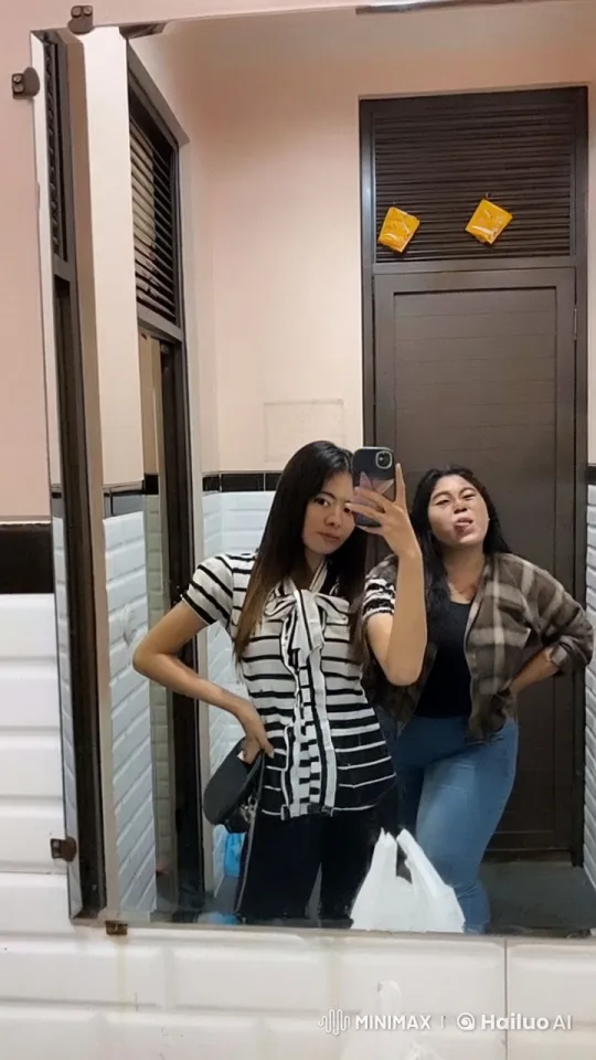 Women Practicing Kung Fu in Restroom – AI Generated Video | Hailuo AI