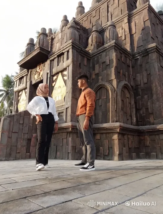 Kung Fu Masters Showcase Skills at Temple-like Structure – AI Generated Video | Hailuo AI