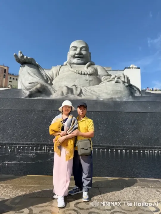 Couple Demonstrates Kungfu in Serene Temple Setting – AI Generated Video | Hailuo AI
