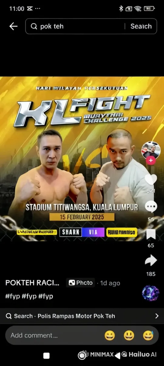 KL Fight Muaythai Challenge 2025: High-Intensity Combat Scene – AI Generated Video | Hailuo AI