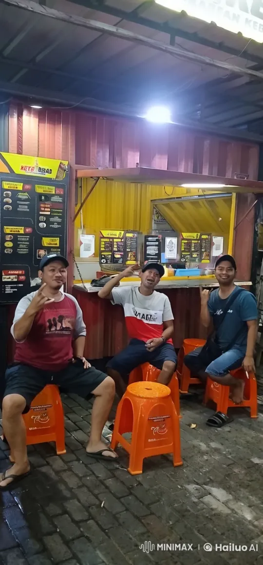 Friends Dance and Practice Silat at Kebab Stall – AI Generated Video | Hailuo AI