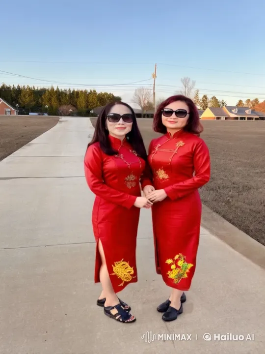 Traditional Dresses Dance in Suburban Serenity – AI Generated Video | Hailuo AI