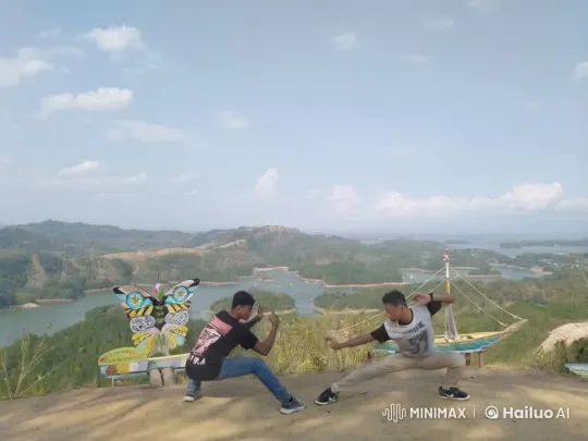 Kung Fu Sparring on a Scenic Hilltop – AI Generated Video | Hailuo AI