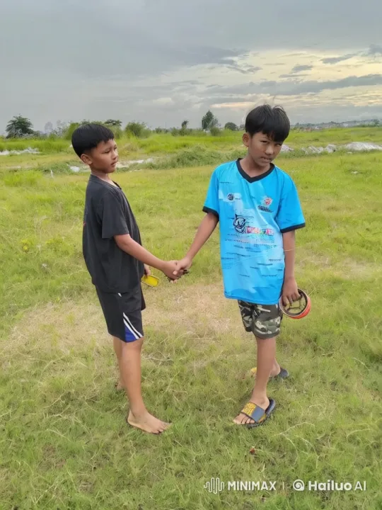 Boys Practicing Kung Fu on Grass Field – AI Generated Video | Hailuo AI