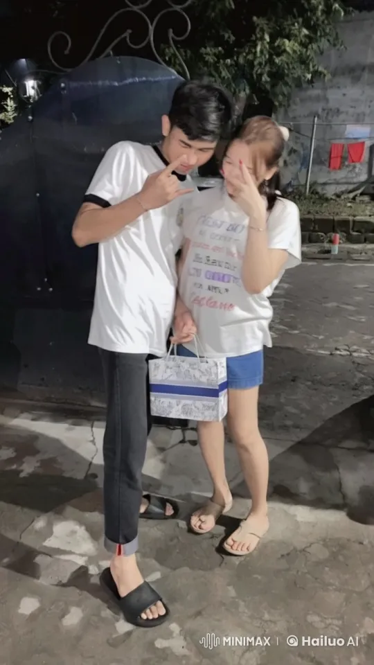 Young Couple Practicing Kungfu in Outdoor Night Setting – AI Generated Video | Hailuo AI