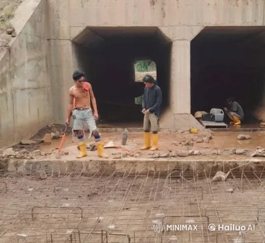 Construction Site Kung Fu Fight with Dramatic Backdrop – AI Generated Video | Hailuo AI