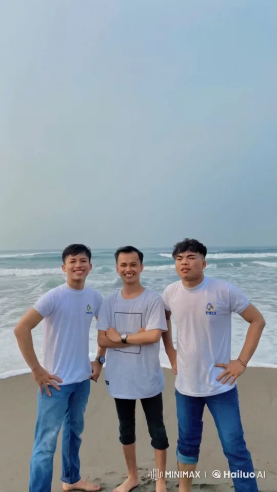 Beachside Kungfu Performance by Three Young Men – AI Generated Video | Hailuo AI