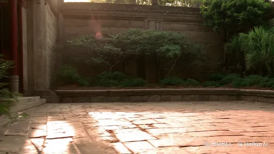 Aesthetic Kung-Fu Display in Sunlit Courtyard – AI Generated Video | Hailuo AI