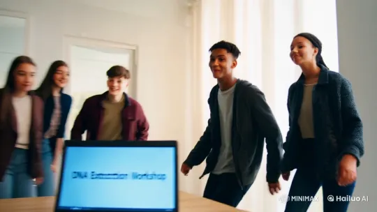 Students Discover DNA Extraction Workshop Excitement – AI Generated Video | Hailuo AI