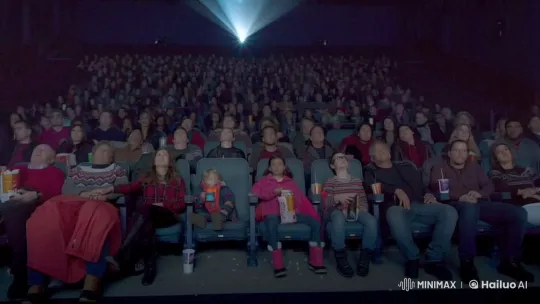 Timelapse of a Crowded Theater Emptying Post-Movie – AI Generated Video | Hailuo AI