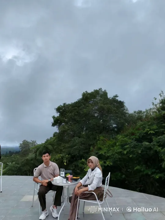 Kung Fu Duel at Outdoor Cafe with Forest Backdrop – AI Generated Video | Hailuo AI