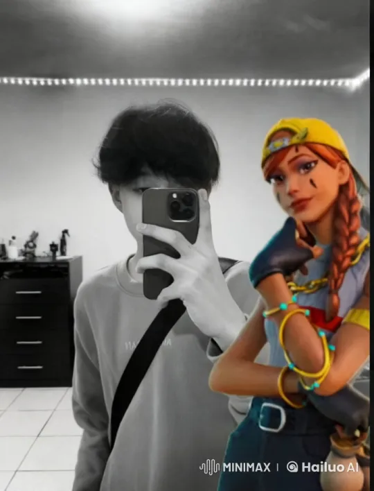 Boy Takes Selfie as Girl Kisses His Cheek – AI Generated Video | Hailuo AI