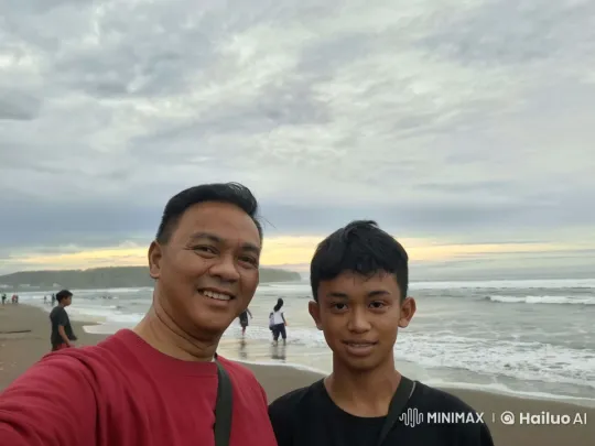 Beach Sunset with Couples Enjoying Scenic View – AI Generated Video | Hailuo AI