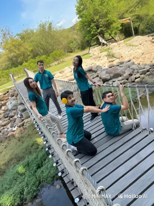 Muay Thai Combat on Wooden Bridge with Serene Surroundings – AI Generated Video | Hailuo AI