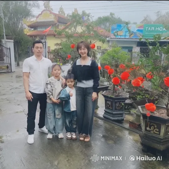 Family Practicing Kungfu in Garden Setting – AI Generated Video | Hailuo AI