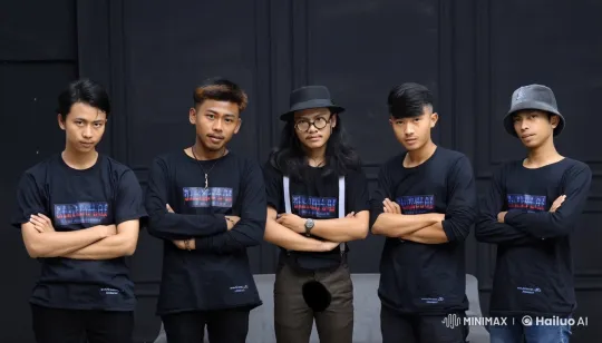 Five Young Men Perform Impressive Kungfu Routine – AI Generated Video | Hailuo AI