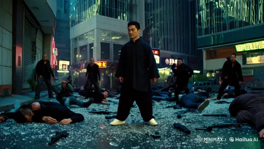 Kungfu Master Dominates Alleyway Chaos with Grace – AI Generated Video | Hailuo AI