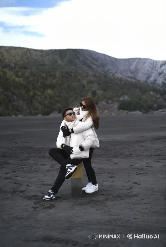 Couple Performs Synchronized Kung Fu in Mountainous Scenery – AI Generated Video | Hailuo AI