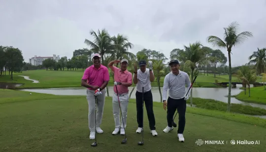 Golfers Perform Impressive Kungfu Moves on Course – AI Generated Video | Hailuo AI