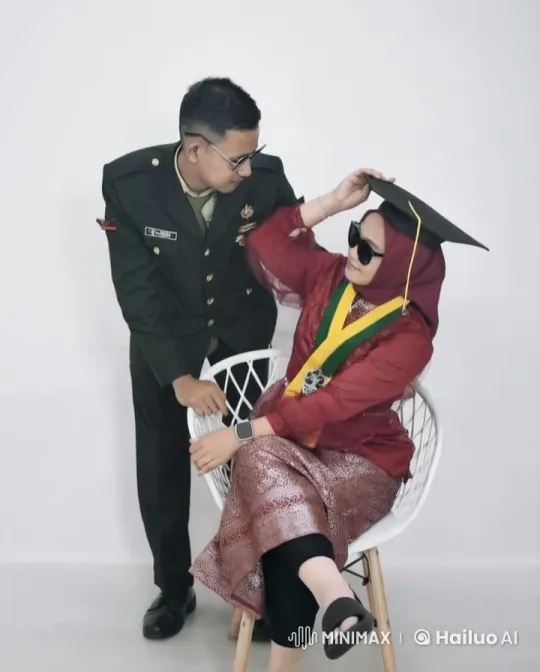 Young Woman in Traditional Outfit Celebrates Graduation – AI Generated Video | Hailuo AI