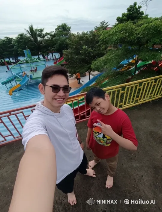 Kung Fu Exchange at Waterpark Setting – AI Generated Video | Hailuo AI