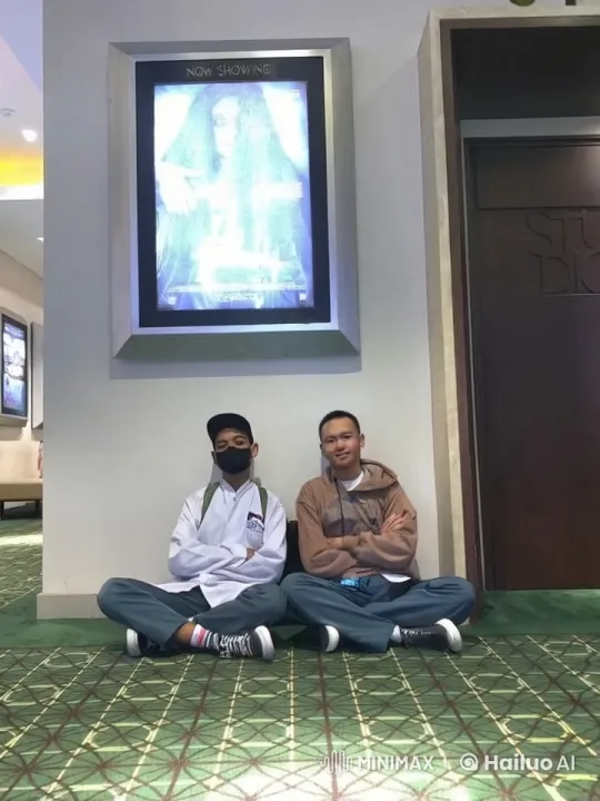 Kung Fu Friendship Display in Movie Theater Lobby – AI Generated Video | Hailuo AI
