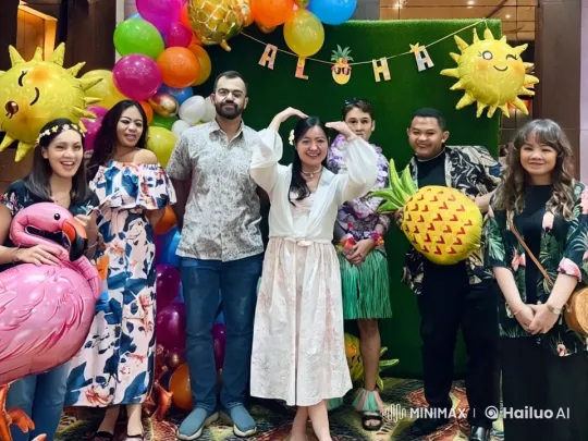 Hawaiian-Themed Party with Joyous Summer Vibes – AI Generated Video | Hailuo AI
