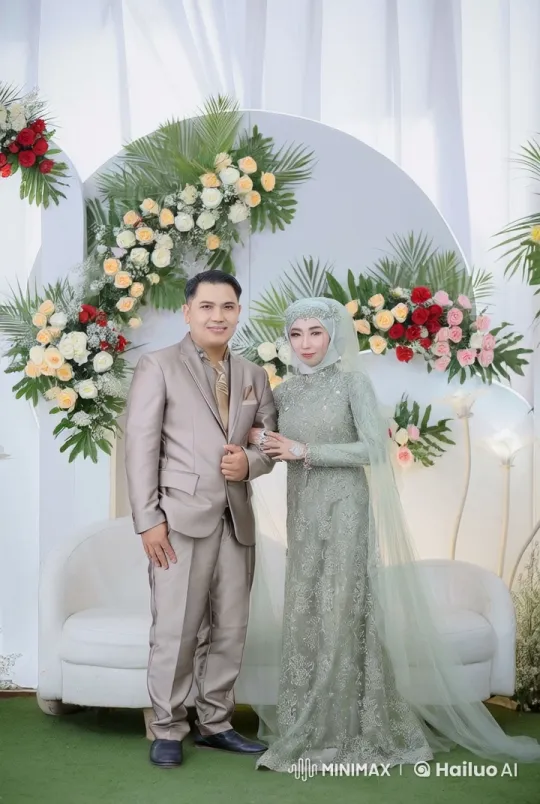 Wedding Couple Performs Graceful Kungfu at Floral Arch – AI Generated Video | Hailuo AI