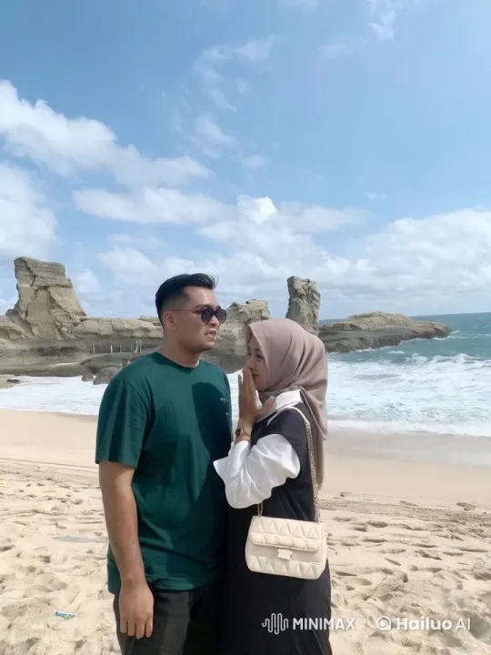 Couple Performs Kungfu on Sandy Beach with Dramatic Backdrop – AI Generated Video | Hailuo AI