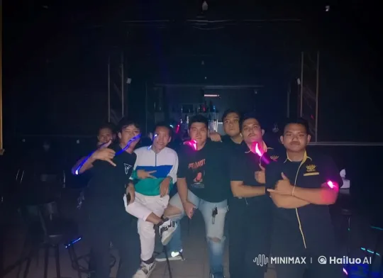 Young Men Showcase Kungfu Mastery in Club Setting – AI Generated Video | Hailuo AI