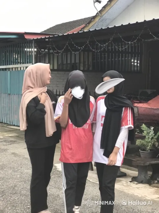 Young Women Perform Playful Kungfu Skit in Front of House – AI Generated Video | Hailuo AI