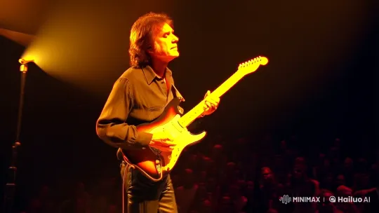 Stevie Ray Vaughan's Captivating Guitar Performance – AI Generated Video | Hailuo AI