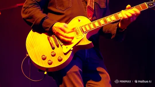 Billie Joe Armstrong's Passionate Guitar Performance – AI Generated Video | Hailuo AI