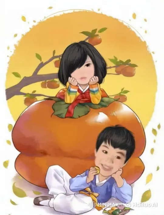 Children's Playful Antics in Autumn Hanboks – AI Generated Video | Hailuo AI
