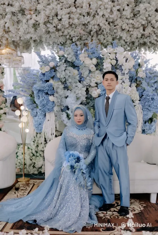 Elegant Couple's Graceful Kungfu Display in Floral Setting – AI Generated Video | Hailuo AI