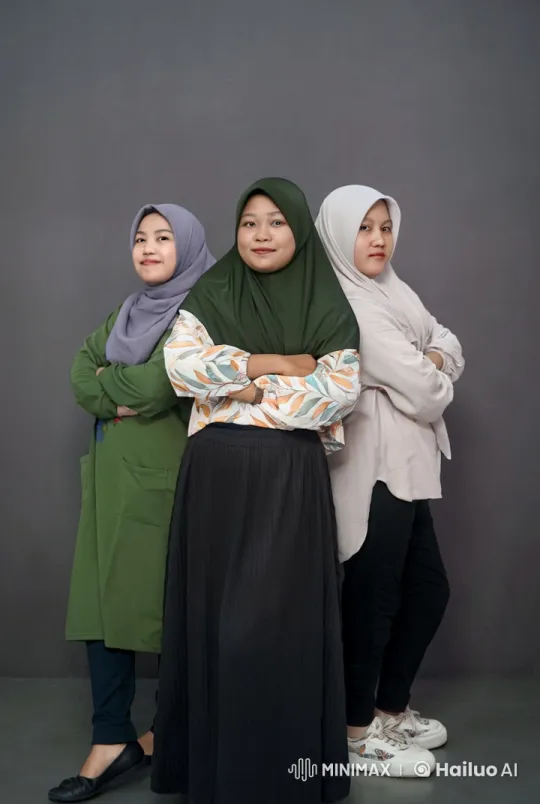 Three Women in Hijabs Perform Synchronized Kung Fu – AI Generated Video | Hailuo AI
