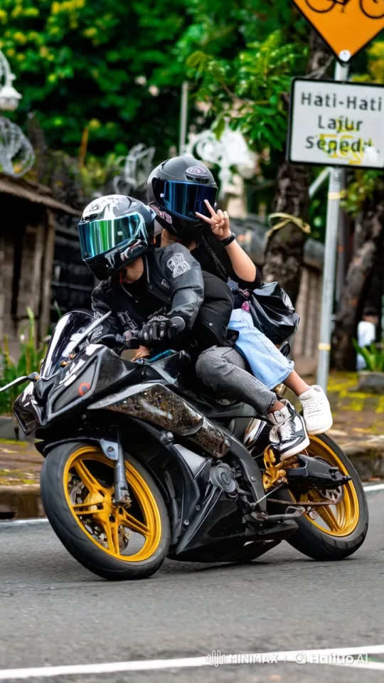 Urban Motorcycle Riders Perform Martial Arts Stunts – AI Generated Video | Hailuo AI
