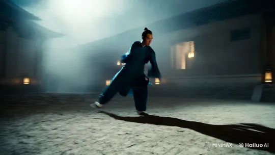 Silk Robe Fighter: Aesthetic Mastery in Combat – AI Generated Video | Hailuo AI