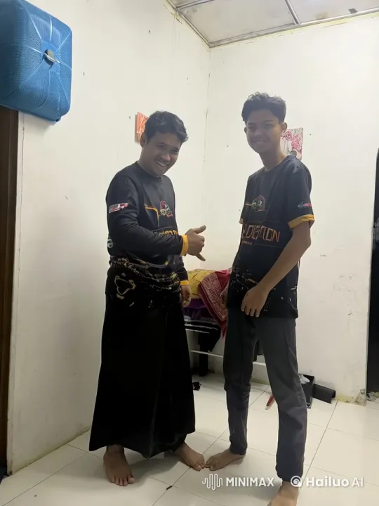 Young Men Practice Choreographed Fight in Bedroom – AI Generated Video | Hailuo AI