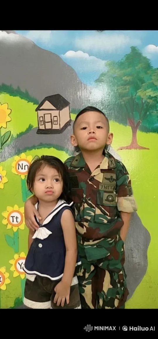 Kids Mimic Martial Arts in Imaginative Playfront of Mural – AI Generated Video | Hailuo AI